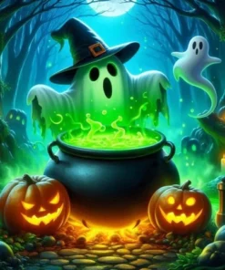 Cuadro Fantasma Caldero Punto de Diamante 5D