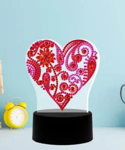 Corazón Brillante Lámpara LED Diamond Painting