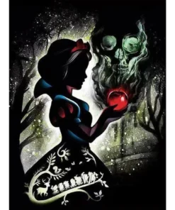 Cuadro Blancanieves Manzana Punto de Diamante