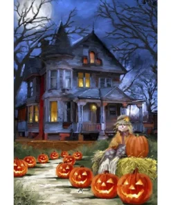 Cuadro Bruja Casera Halloween Diamond Painting