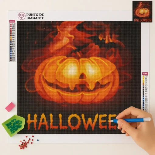 Cuadro Calabaza de Halloween Diamond Painting - Imagen 2