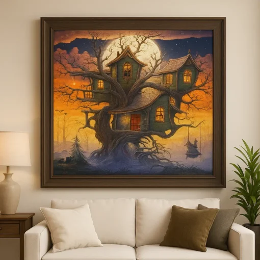 Cuadro Casa Embrujada Diamond Painting 5D - Imagen 3