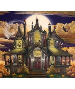 Cuadro Diamond Painting Casa de Halloween 5D