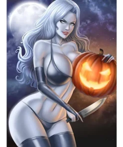 Cuadro Diamond Painting Dama Muerte Halloween