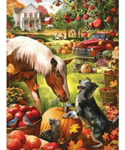 Cuadro Granero con Caballo Diamond Painting 5D