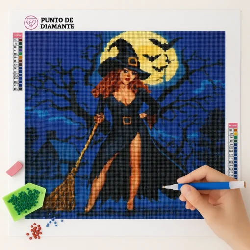 Cuadro Hechicera en Bosque Diamond Painting 5D - Imagen 2