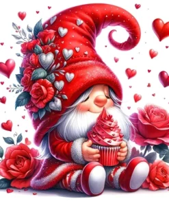 Cuadro Duende amor cupcake Arte con Diamantes