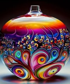 Cuadro Ornamento Psicodélico Diamond Painting