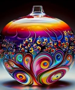 Cuadro Ornamento Psicodélico Diamond Painting