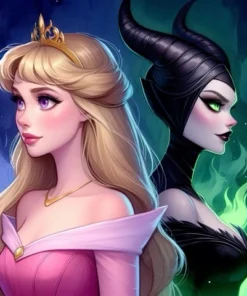 Cuadro Princesa Rubia Hechicera Bordado de Luz