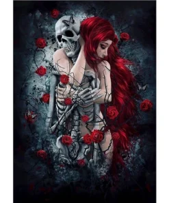 Cuadro Mujer de Cabello Rojo Diamond Painting