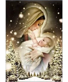 Cuadro Virgen María y Jesús Diamond Painting