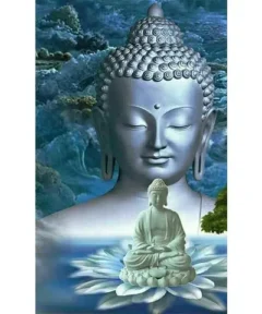 Cuadro Estatua de Buda Bordado con Diamantes