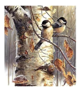 Cuadro Pareja de Carboneros Diamond Painting