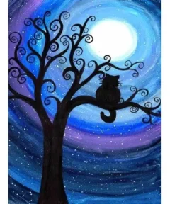 Cuadro Búho Nocturno Arte de Colocar Diamantes