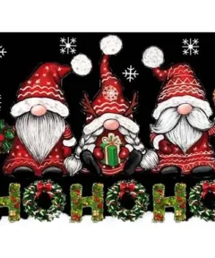 Cuadro Tres Duendes Navideños Diamond Painting