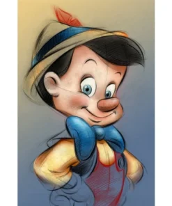 Cuadro Dibujo de Pinocho Pintura con Diamantes