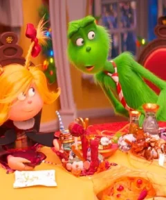 Cuadro Grinch y Cindy Lou Pintura con Brillos