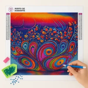 Cuadro Ornamento Psicodélico Diamond Painting