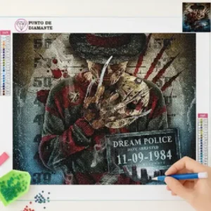 Cuadro Hombre con Garras Bordado con Diamantes