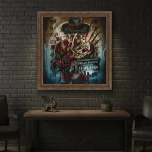 Cuadro Hombre con Garras Bordado con Diamantes