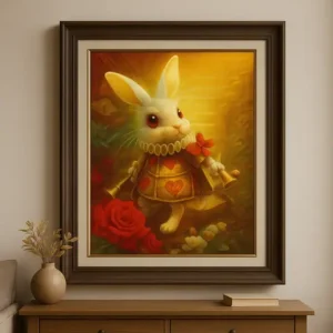 Cuadro Conejo Blanco Manualidad de Diamantes