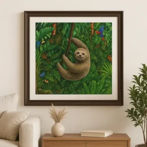 Cuadro Perezoso en la Selva Diamond Painting