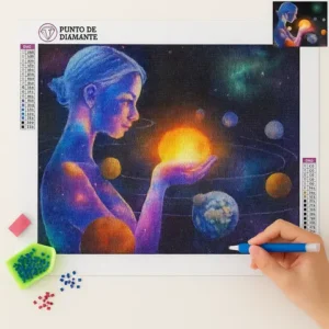 Cuadro Elfa Cósmica Espacial Diamond Painting