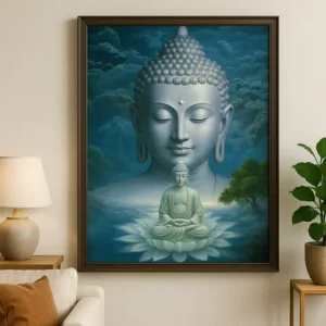 Cuadro Estatua de Buda Bordado con Diamantes