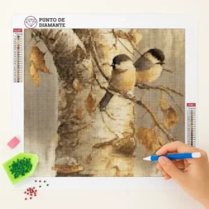 Cuadro Pareja de Carboneros Diamond Painting