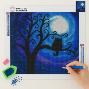 Cuadro Búho Nocturno Arte de Colocar Diamantes