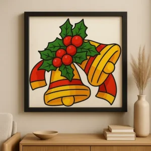 Cuadro Campanas de Navidad Diamond Painting