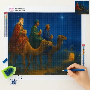 Cuadro Tres Magos Hacia Belén Diamond Painting