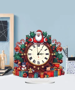 Reloj Punto de Diamante Papá Noel con Regalos