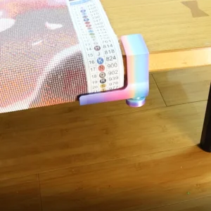 Soporte mesa ideal para lienzo de pintura con diamantes, mostrando su funcionalidad