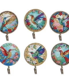 Kit Cuelga Llaves Colibrí Bordado de Diamantes con diseño vibrante