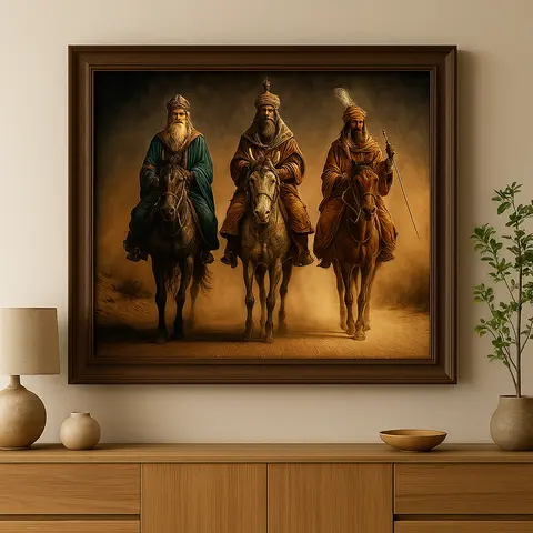 Cuadro Reyes Magos Técnica de Diamond Painting Cuadro Reyes Magos Técnica de Diamond Painting - Imagen 3