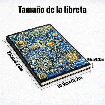 Cuaderno Mandala Azul y Dorado Diamond Painting A5 Cuaderno Mandala Azul y Dorado Diamond Painting A5