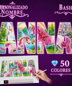 Cuadro Nombre y Imagen Personalizado Bordado Diamantes
