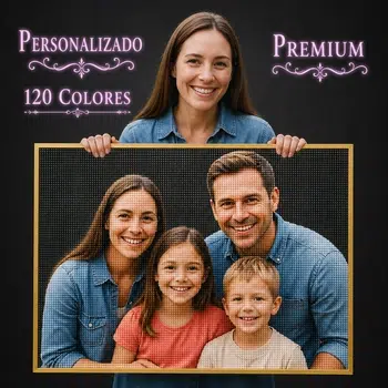 Cuadro Pintura de Diamantes Personalizado 120 Premium