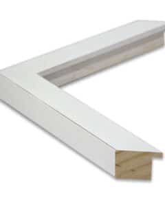 Marco 3 cm de Madera Blanca con Bordes Lijados a Medida