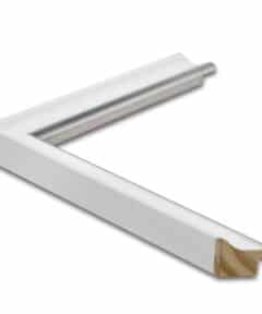 Marco de Pino Blanco Mate con Filo Plata de 2,3 cm
