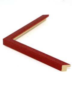 Marco de Madera Rojo Rústico a Medida ancho 1,5 cm