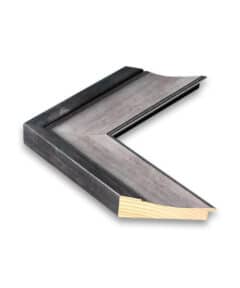 Marco de Madera en Plata de 8,5 cm con Canto Negro