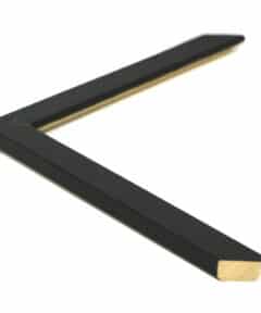 Marco de Ayous Negro Satinado de 2 cm con Poro Visto