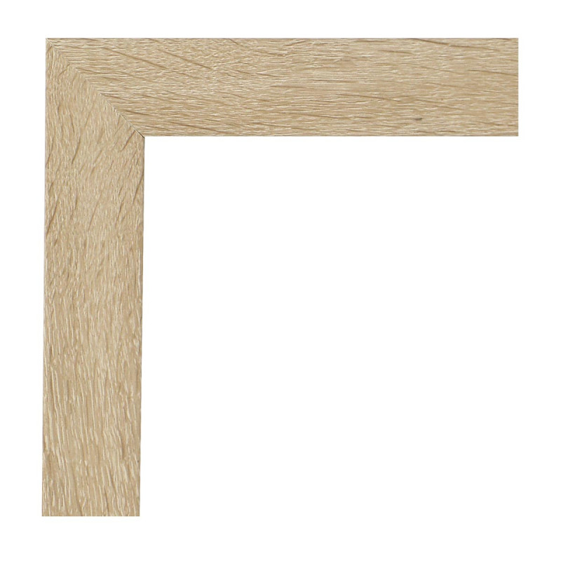 Marco a medida 186haya-c ancho 4 cm: muestra de un marco de madera en esquina clara.