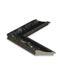 Marco Negro de Madera de 7 cm con Cantos Plata Plomo