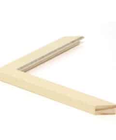 Marco de Madera Color Hueso de 2,9 cm con Filo Plata