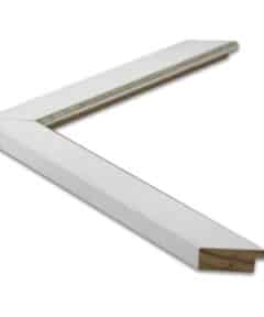 Marco de Madera Blanco con Filo Plata de 2,8 cm