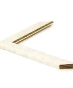 Marco de Madera Color Hueso y Filo Oro de 3,4 cm